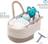 Baby Diaper Caddy Organizer, Portable Nursery Storage Basket with Changeable Compartments, 100% Cotton Woven Rope Baskets, Car & Changing Table Tote, Newborn Gift by YeaYee
