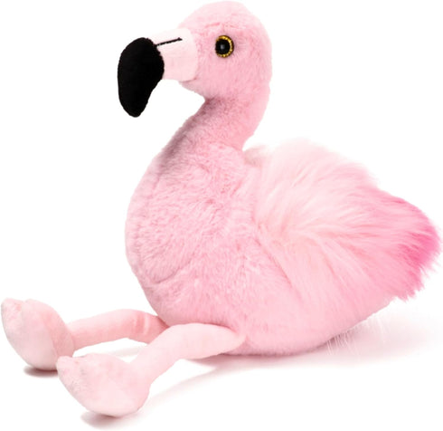 Bearington Collection Lil’ Fifi Stuffed Animal, Ultra-Soft 7” Flamingo Toy, Pink Fur and Fuzzy Wings