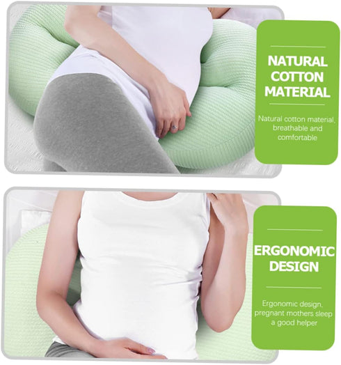 OUNONA Multifunctional U-Shaped Pregnancy Pillow for Lumbar Support Waist Pad for Comfortable Maternity for Back