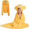 IIFaryMes Toddler Baby Bath Towel with Hood 27.5"X55" Ultra Absorbent Soft Bathrobe