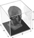 5x5x5 inch, Cliselda Acrylic Display Case with Black Base Clear Square Acrylic Box Cube Small Storage Containers, Fully