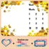 Baby Monthly Milestone Blanket, Sunflower Bee Honeycomb Design, 1 to 12 Months Unisex with 4 Frames