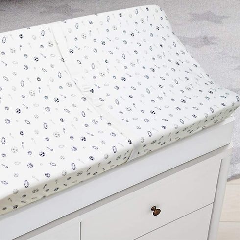 TL Care Printed 100% Cotton Knit Fitted Contoured Changing Table Pad Cover/Sheet, Compatible with Mika Micky Bassinet,