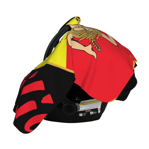 Zhbvncp Flag of Sicilian Trinacria Baby Car Seat Cover & Breastfeeding Nursing Cover - Breathable Stretch Fabric
