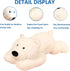 Weighted Stuffed Animals, 19.7in 3.3lbs Cute White Bear Plush Pillow for Adults and Kids