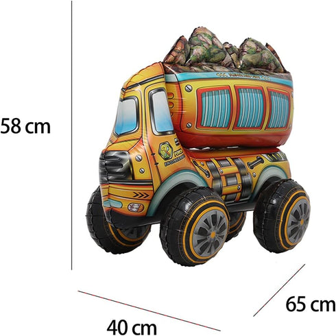 RUIANSI 4D (3D Self standing Aluminum foil balloon toy armed forces digger engineering vehicle children birthday