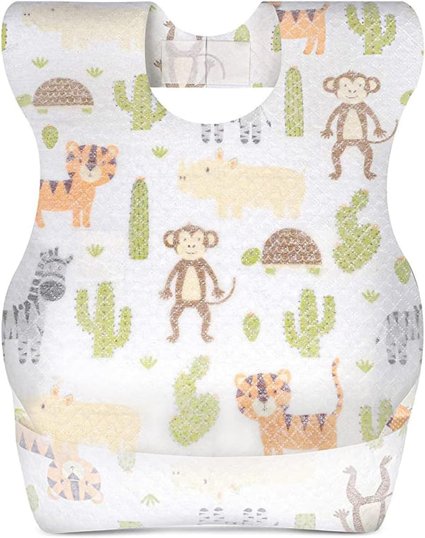 KIIS Disposable Baby Bibs for Boys and Girls - Individually Packaged, Hygienic, Soft and Leakproof (20 PCS / 60 PCS)