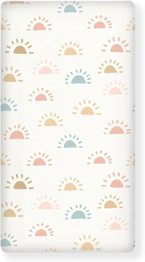 Winpema Colored Sun Fitted Crib Sheet Sunshine Baby Crib Sheet Fit Standard Crib