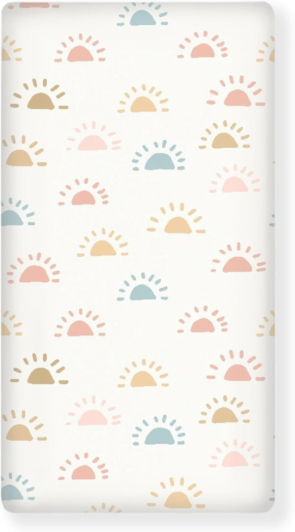 Winpema Colored Sun Fitted Crib Sheet Sunshine Baby Crib Sheet Fit Standard Crib