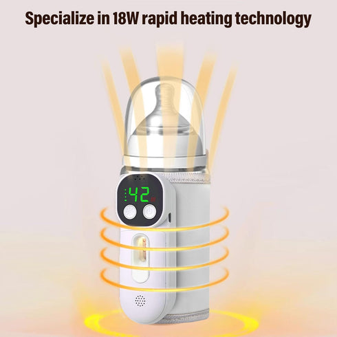 Pssopp Portable Baby Bottle Warmer, Breast Milk or Water Heater with Sound Voice Control for Vehicle Car Airplane