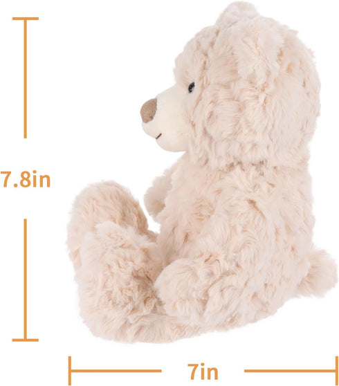 Apricot Lamb Toys Plush Cream Flower Teddy Bear Stuffed Animal, Soft Cuddly Toy Perfect for Child, 7.9 Inches