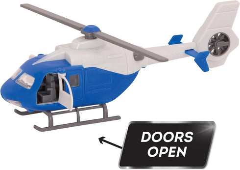 Driven by Battat 7-Inch Rescue Helicopter Toy with Lights & Sounds, Opening Doors, Durable Design for Boys & Girls