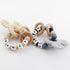 Personalized Baby Teether with Name - Custom Mouse Silicone Teether & Natural Wooden Ring for Boys & Girls - Handmade