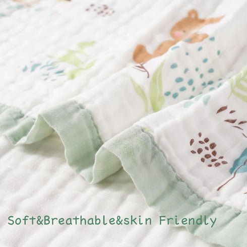 Generic 6 BATTILO PTY Layer Muslin Baby Blankets, Nursery Blankets for Boys Girls, Swaddle Blankets Babt Blanket