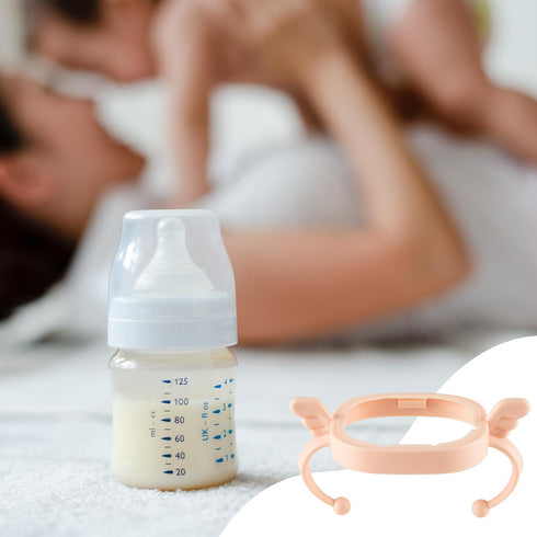 Generic 4 Pack, Baby Bottle Handles Ergonomic Compatible Baby Bottle Holder for Lansinoh Natural Feeding Bottles, Easy