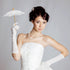 Toyvian Mini Lace Parasol: Tiny White Umbrella for Bride Doll, Vintage Wedding Bridal Umbrella for Photo Props