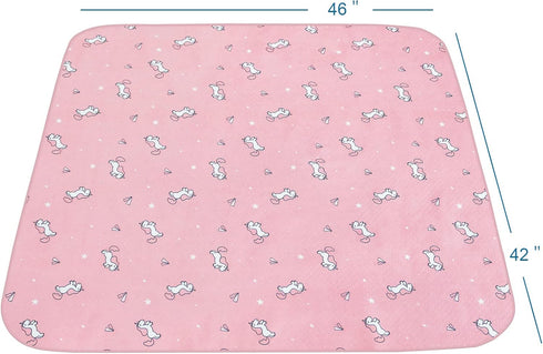 2 Pack 42 46 Splat Mat for Under High Chair, High Chair Mat for Floor, Waterproof Mat Washable for Arts and Crafts