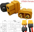 XT60 Connectors Female Male - Easy Solder Functional Wire Cover for DIY Custom Lipo Battery, 12 Each