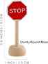 Kids Wooden Street Signs Playset, 14-Piece Set, Perfect for Car & Train Set, Wood Traffic Signs