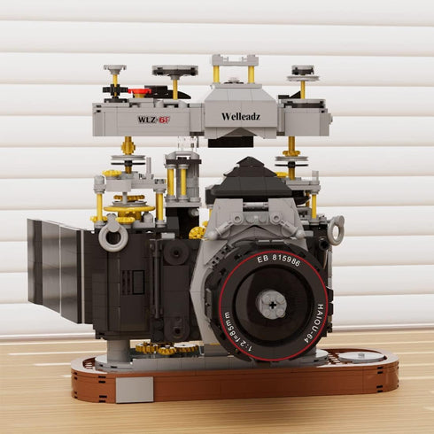 Building Blocks Camera Set, 1027 Pcs WLZ-6F Retro Model, Collectible Old Style Retro Camera Construction Brick Set