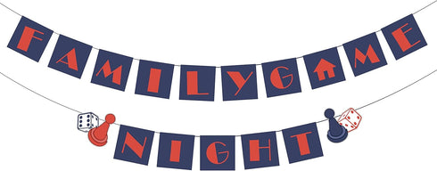 Family Game Night Party Banner, Game On Party Supplies for Kids Adults Birthday Video Game Party Decorations