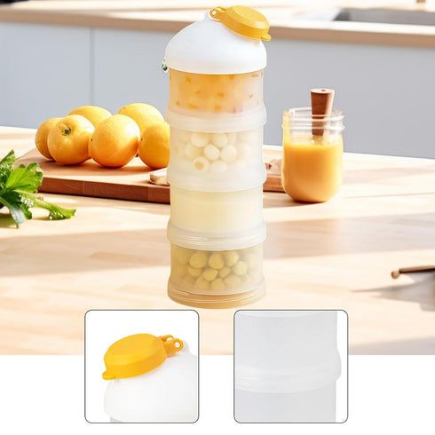 DimyFew 4 Formula Dispenser Milk Powder Container, Bottle,Large Capacity,Protein Powder Container Kids Snack Storage