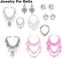 BARWA 40 PCS Doll Accessory Bags - Crown Necklace Comb for 11.5 inch Doll Xmas Gift