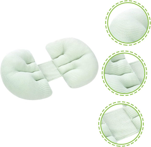 SOLUSTRE Shaped Pregnancy Pillow for Abdominal Support for Side Sleeping Ergonomic Design for Bump Relief for Pregnant