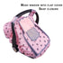 2 Carseat Cover Girls, Baby car seat Covers for Infant car seat, Baby Carrier Cover Canopy, Window in Door Zipper Open