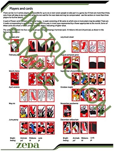 ZEDA International Korean Flower Card Game / Hwatu / Go-Stop / Godori