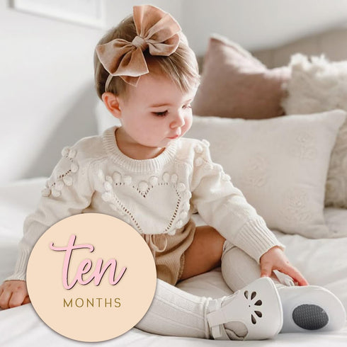 cephira 1-12 Monthly Baby Milestone Maker Discs, Baby Milestone Signs for Newborn Baby, Hello World Newborn Sign