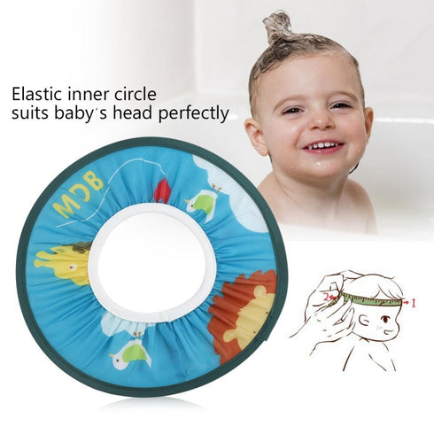 Baby BathSafe Shampoo ShowerBathing Tub Head Hair Rinser Protection Toddler and Kids Prevent Water Entering Eyes and Ears (Blue)