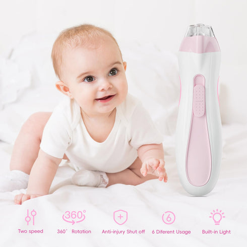 Trimmer 15 1 &15 Baby Nail Electric, in Baby Nail Clippers for Gentle Nail Care, Rechargeable Baby Nail File Electric