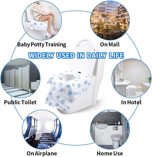 Famard 18 Count (Pack 1) Toilet Seat Covers Disposable, Extra Large Portable Potty Seat Covers for Toddlers, Soft