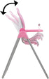 509 21", 3+ Crew: Cotton Candy Pink: Foodie Doll Highchair - Pink, Grey, Polka Dot - for Dolls Up to Sturdy, Kids