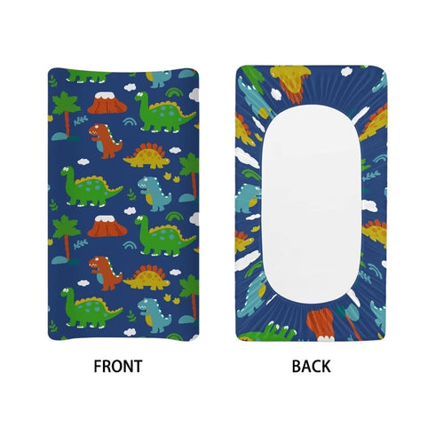 Lightweight Cozy Dinosaur Tree Changing Pad Cover for Boys Girls - Soft Stretchy Changing Table Dust Cover