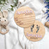IZI POD /4 Personalized Wooden Baby Name Announcement Signs, Custom Baby Name Sign, Birth Announcement And Footprint