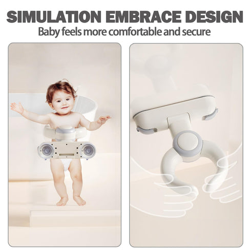 FENRNISI 6 3 Toddler Bath Stand-Wall-Mounted Children's Bath Rack, Foldable & Adjustable Infant Bath for Babies Months