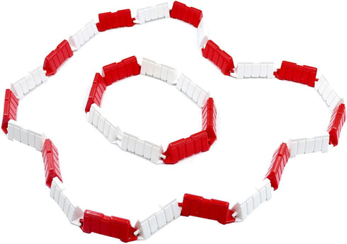 Hobby Fans 120 Pieces RC Car Racing Track Drift Field Fence for Mini RC Cars 1/14 1/16 1/18 1/24 1/28 (Red+White)