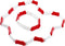Hobby Fans 120 Pieces RC Car Racing Track Drift Field Fence for Mini RC Cars 1/14 1/16 1/18 1/24 1/28 (Red+White)