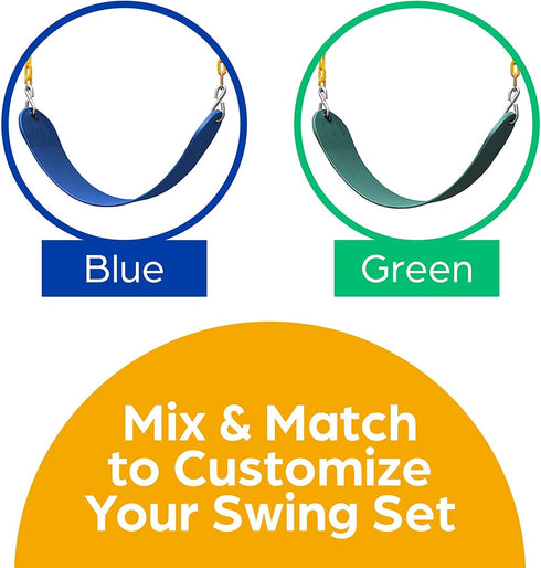 Set Swingset 2 Pack Jungle Gym Kingdom Swing for Outdoor Swing - Swing Seat Replacement Kit with Heavy Duty Chains