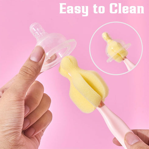 INVODA Cleaning Brush Set, 8PCS, Portable Bottle & Nipple Brushes, BPA Free, Ideal for Baby Bottles