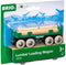 BRIO World 33696 Lumber Loading Wagon, 4 Piece Toy Train Set for Kids, Ideal for Ages 3 and Up, Green