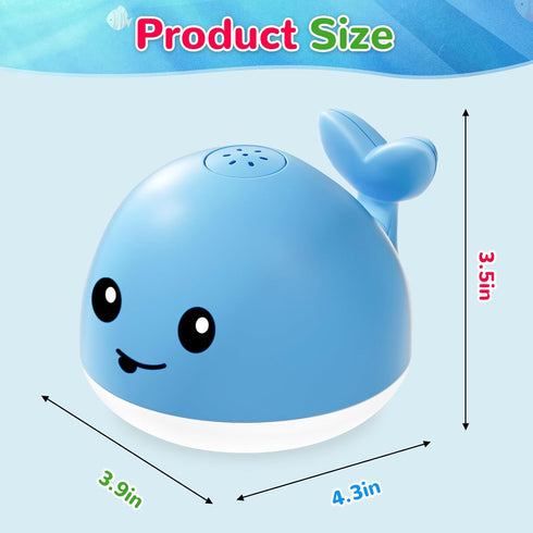 6-12-18 1-3, 1-3 Summer Baby Bath Toys, Light Up Whale Bath Toy Sprinkler for Babies Months, Bath Toys for Kids Toddler
