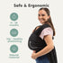 (0-36m, 8-35 lbs) CuddleCarry Pre-Wrapped Baby Ring Sling by CuddleBug - Adjustable, Lightweight Baby Carrier Wrap