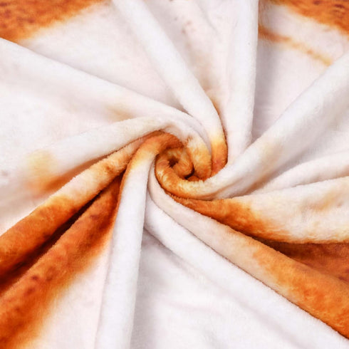 Love Coffee Latte Blanket, 300GSM Double Sided Funny Gift Throw with Realistic Super Soft Food Pouch, Novelty Blanket