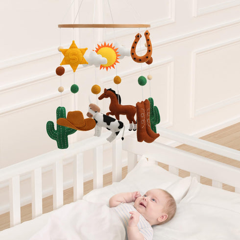 Colorful Western Crib Mobile - Gender Neutral Nursery Decor