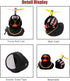 wonuu Pink Rubber Duck Car Ornaments Set - Dashboard Decorations with Propeller Helmet, Sunglasses, and Gold Chain