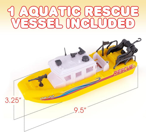 ArtCreativity Aquatic Rescue Vessel, Battery Operated Toy Boat for Kids, Floats in Water, Floating Bathtub and Pool Toy