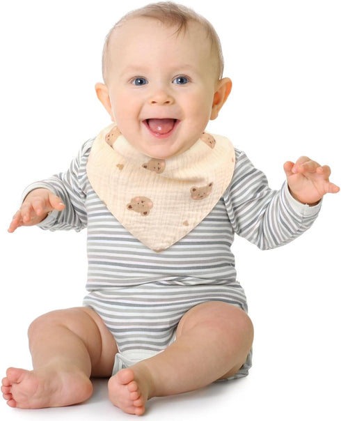 Accmor Muslin Baby Bibs Baby Bandana Drool Bibs Baby Bibs for Teething and Drooling, Drool Bibs for Baby Girls Boys